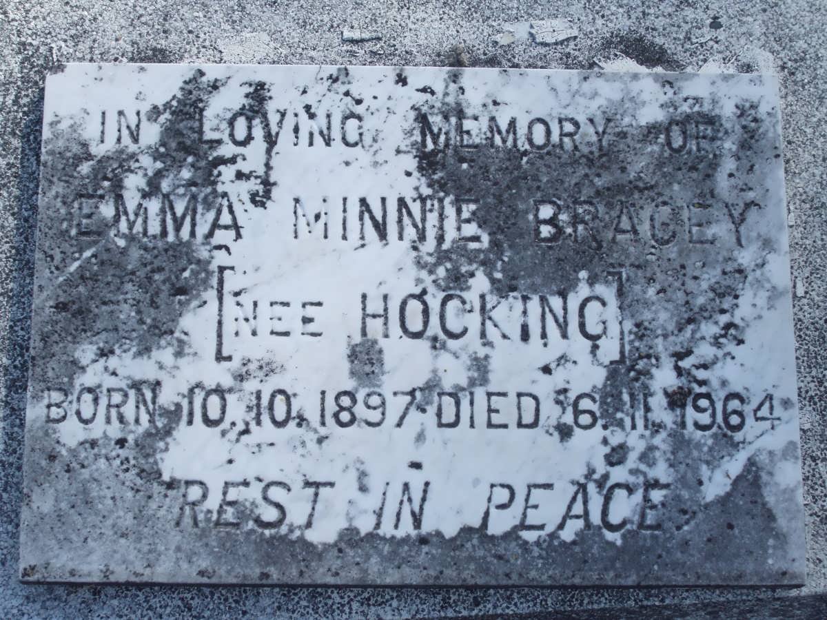 BRACEY Emma Minnie nee HOCKING 1897-1964