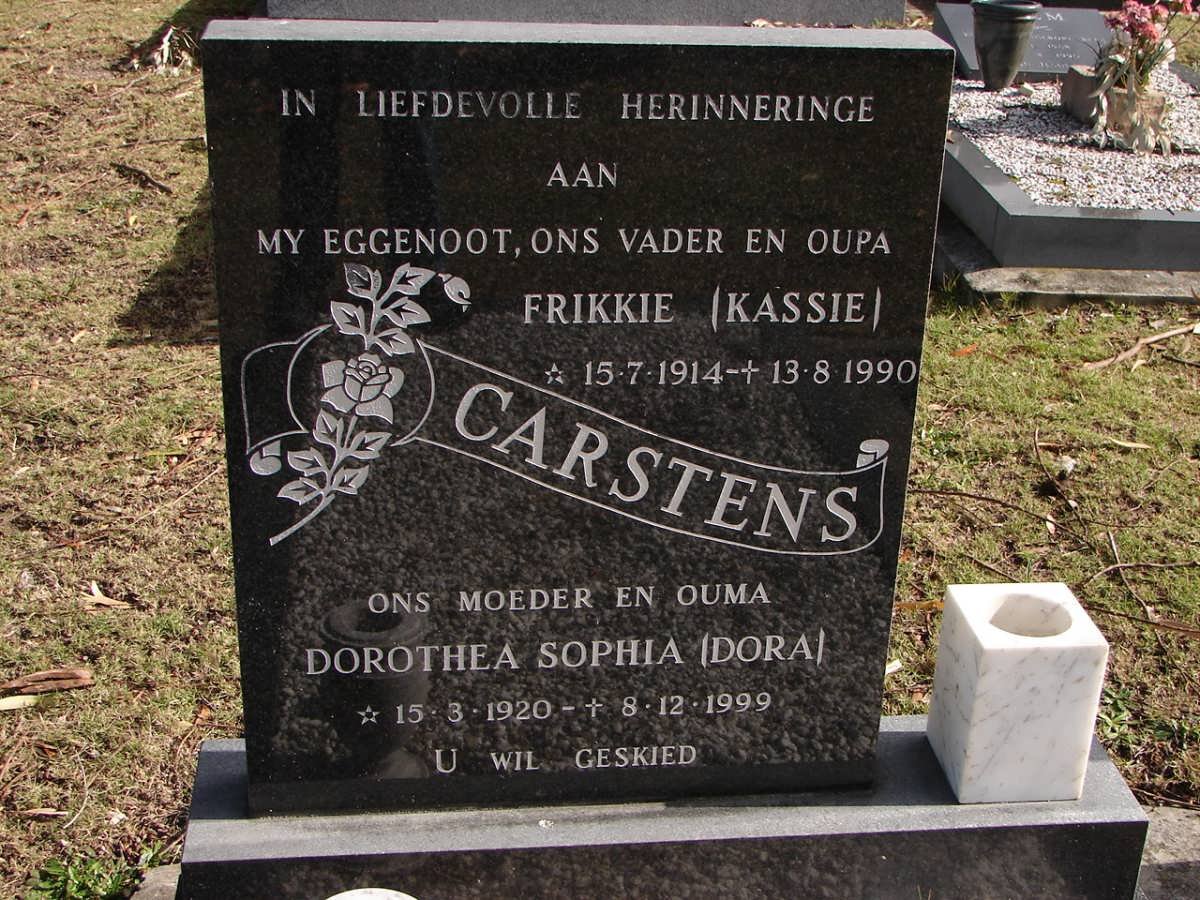 CARSTENS Frikkie 1914-1990 &amp; Dorothea Sophia 1920-1999
