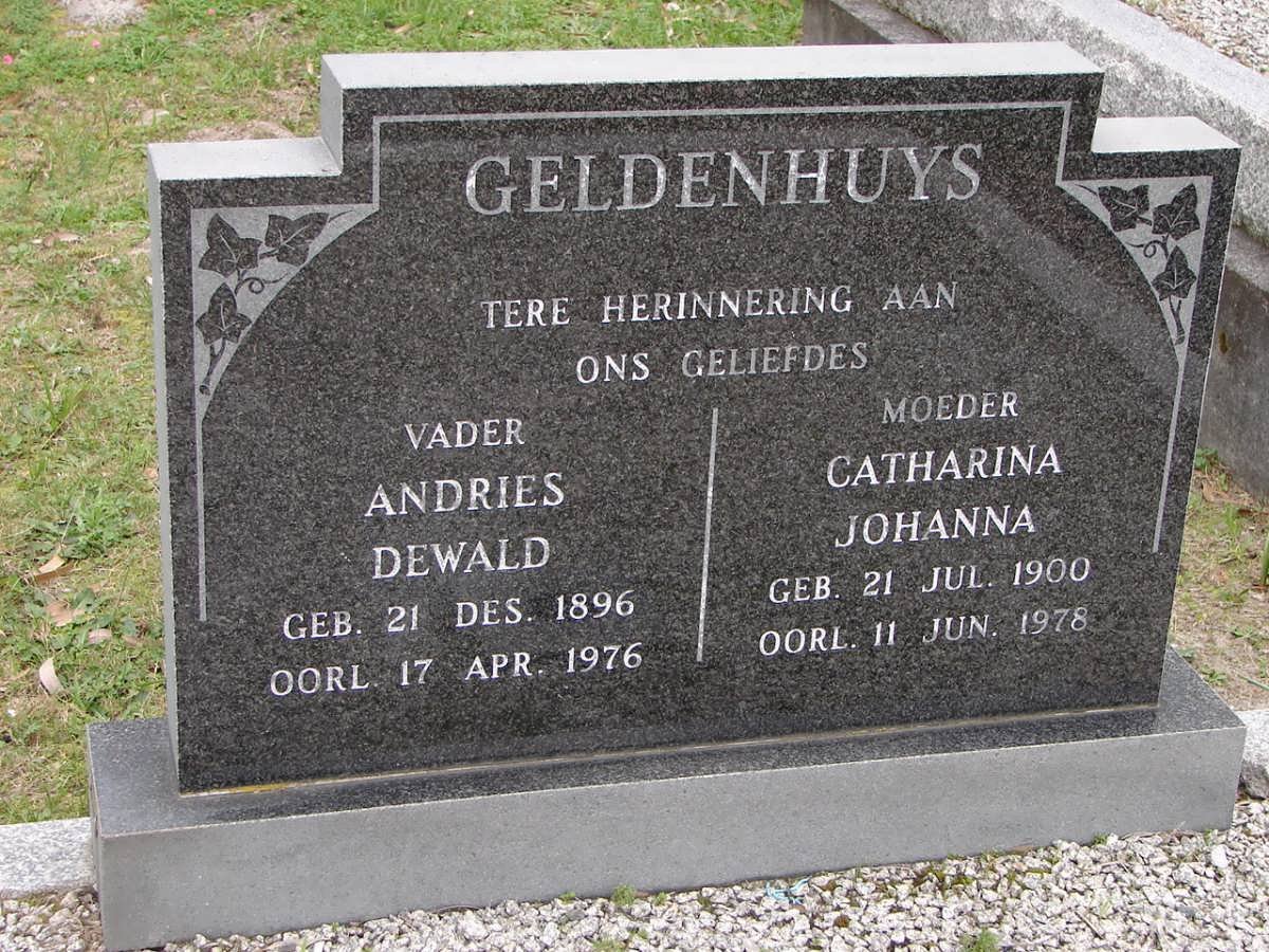 GELDENHUYS Andries Dewald 1896-1976 &amp; Catharina Johanna 1900-1978