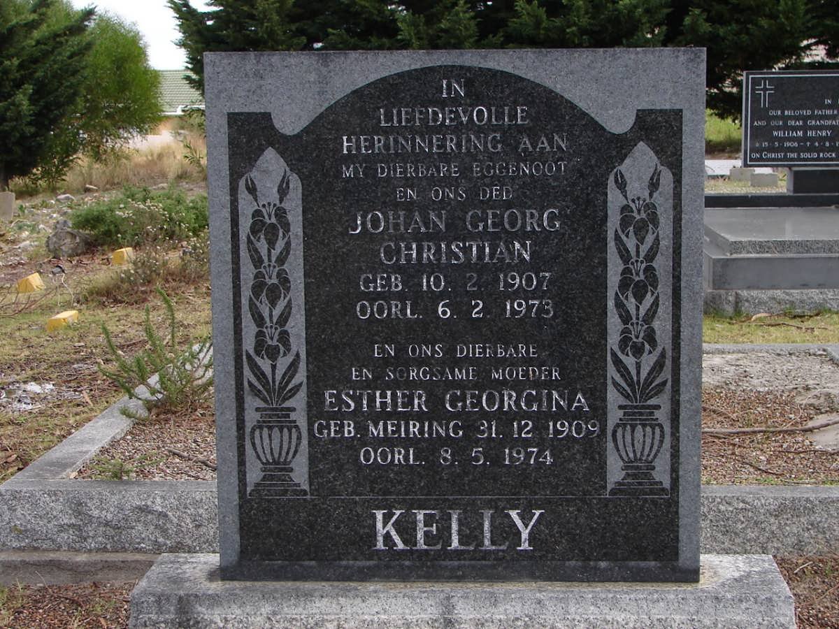 KELLY Johan Georg Christian 1907-1973 &amp; Esther Georgina MEIRING 1909-1974