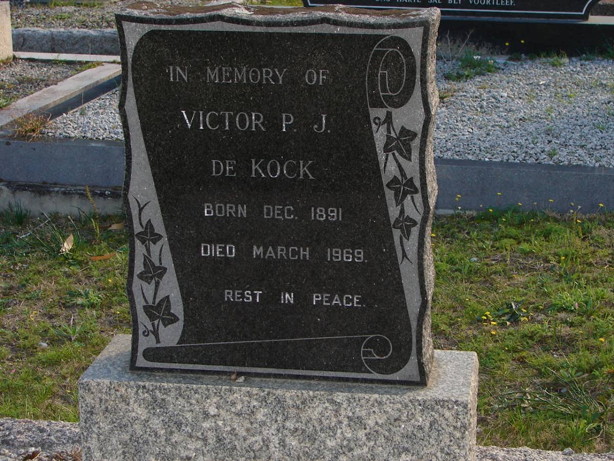 KOCK Victor P.J., de 1891-1969