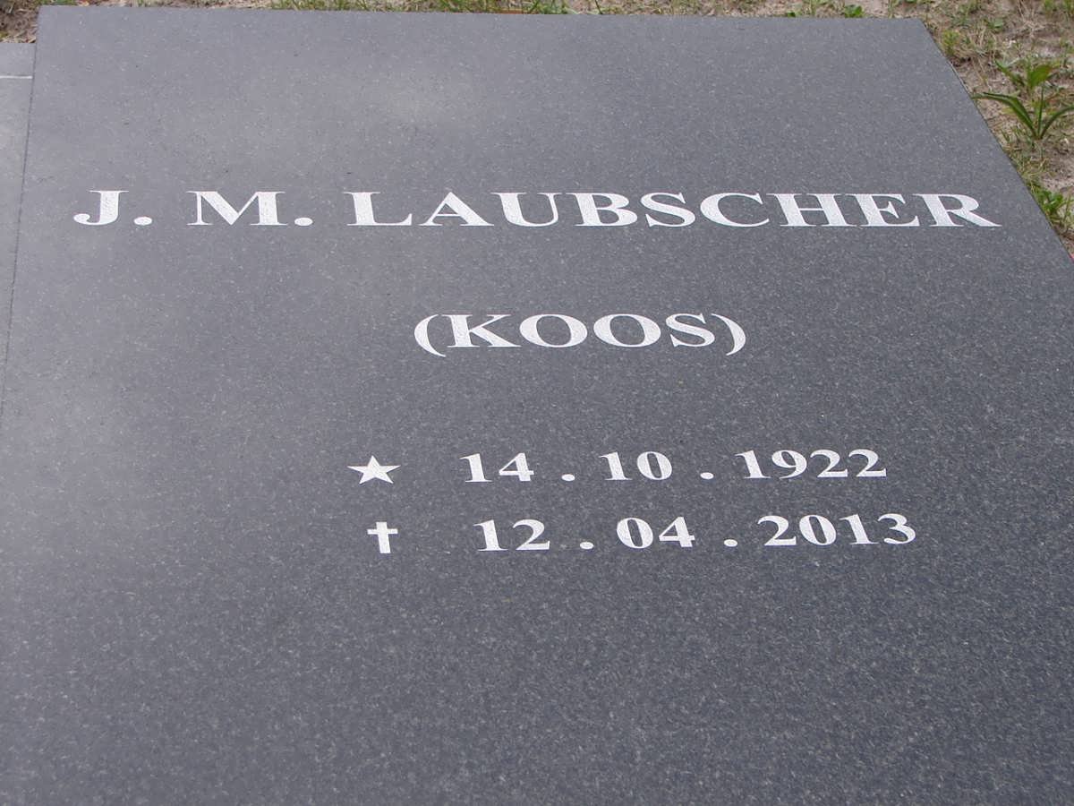 LAUBSCHER J.M. 1922-2013