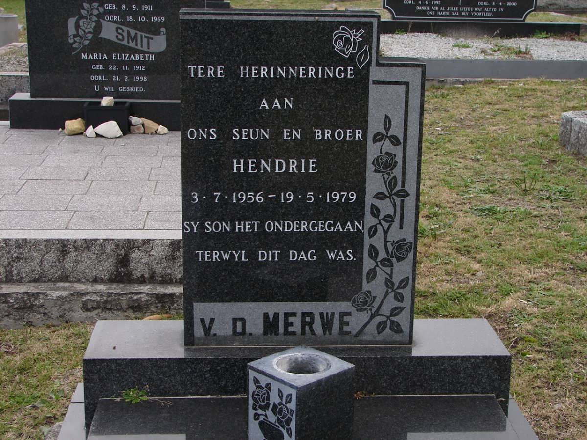 MERWE Hendrie, v.d. 1956-1979