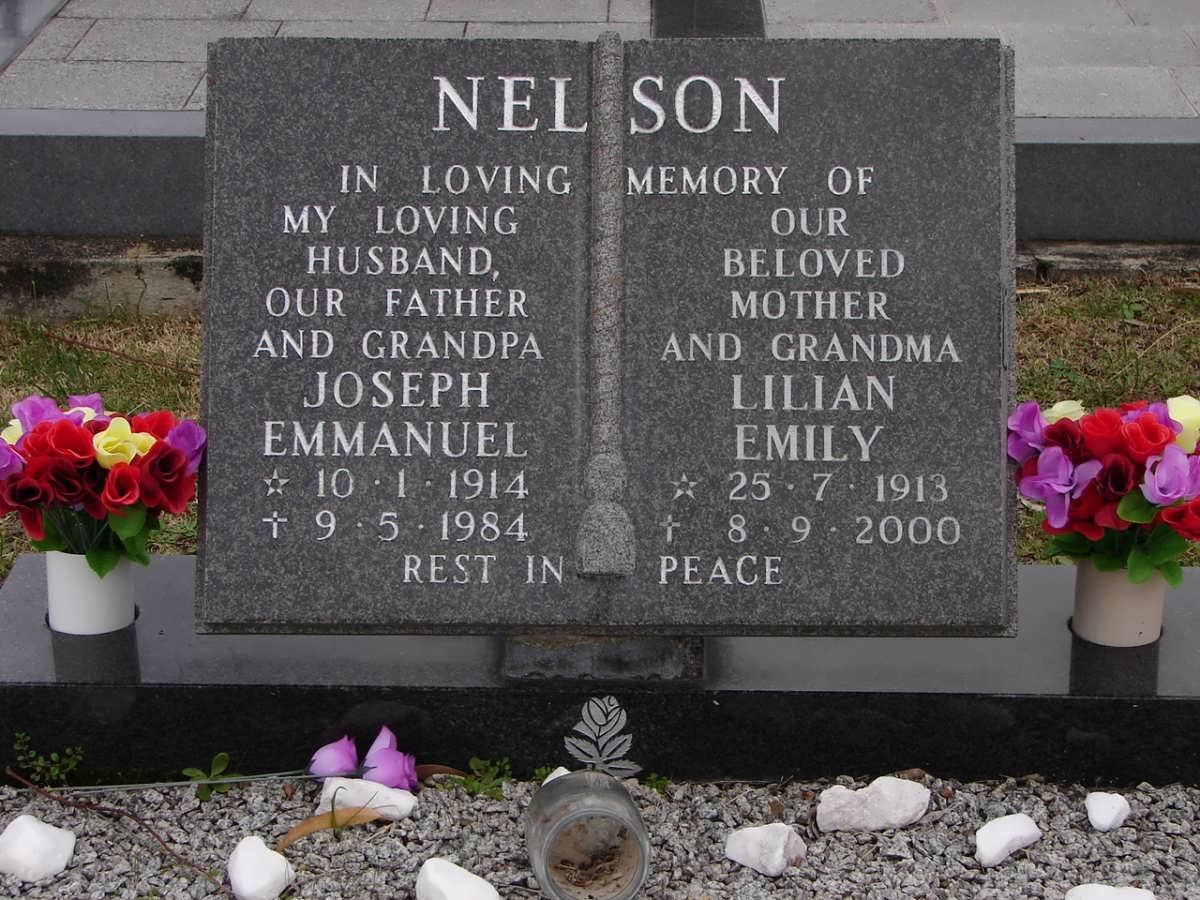 NELSON Joseph Emmanuel 1914-1984 &amp; Lilian Emily 1913-2000