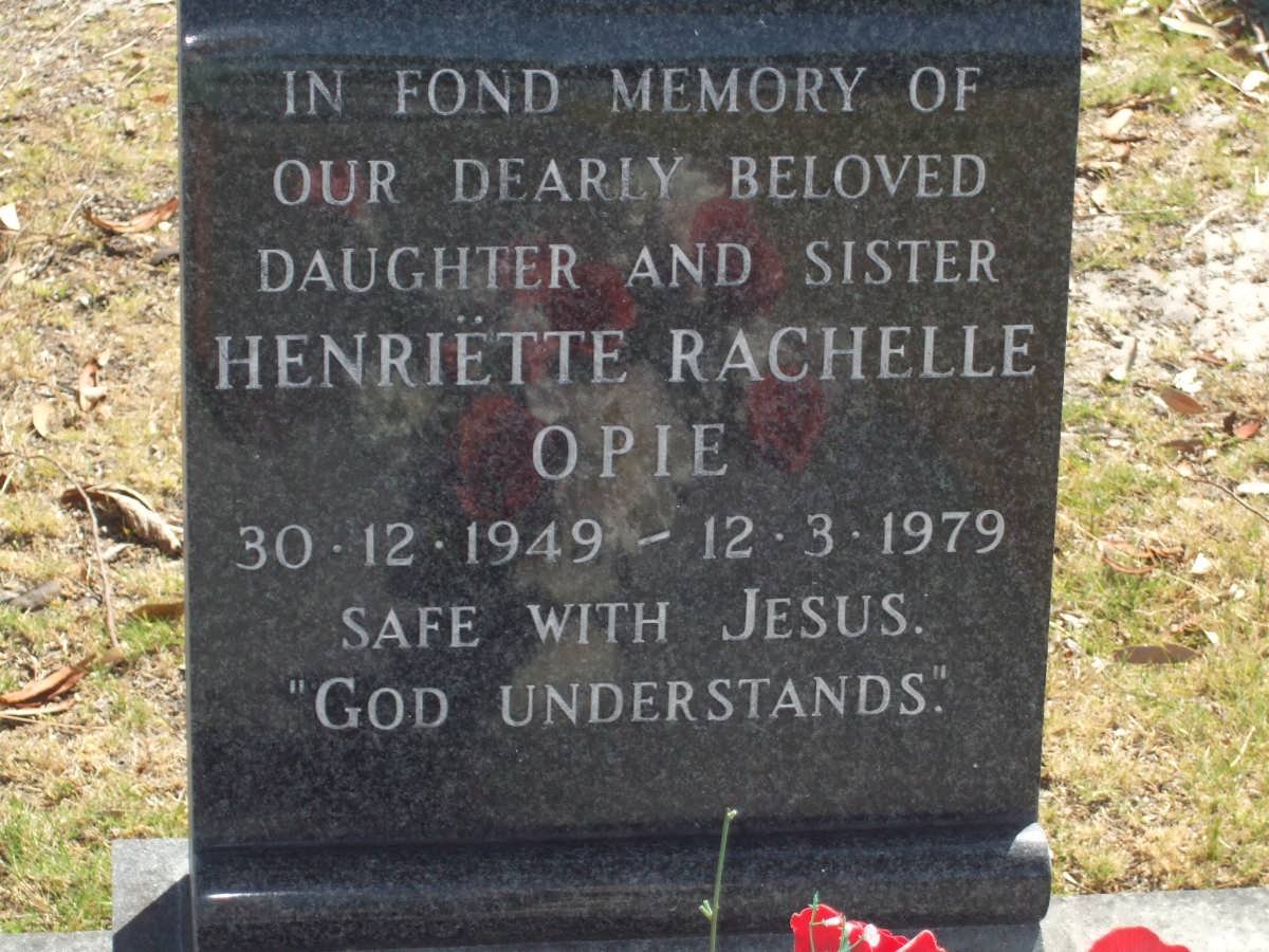 OPIE Henriette Rachelle 1949-1979