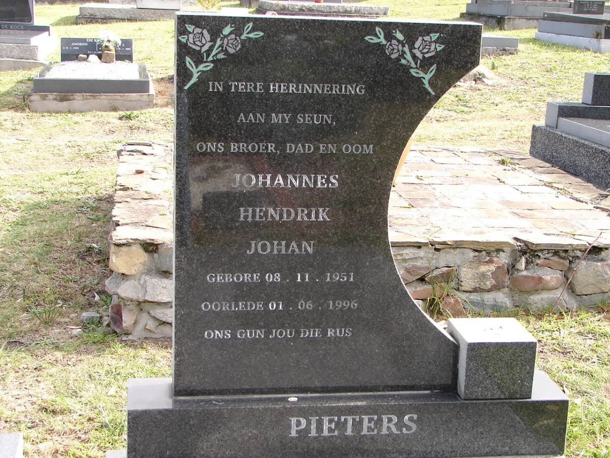 PIETERS Johannes Hendrik Johan 1951-1996
