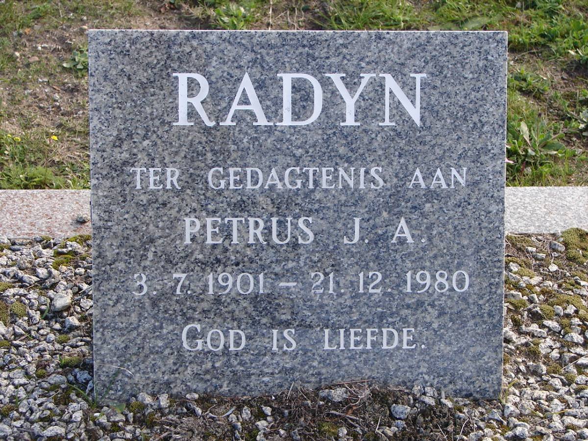RADYN Petrus J.A. 1901-1980