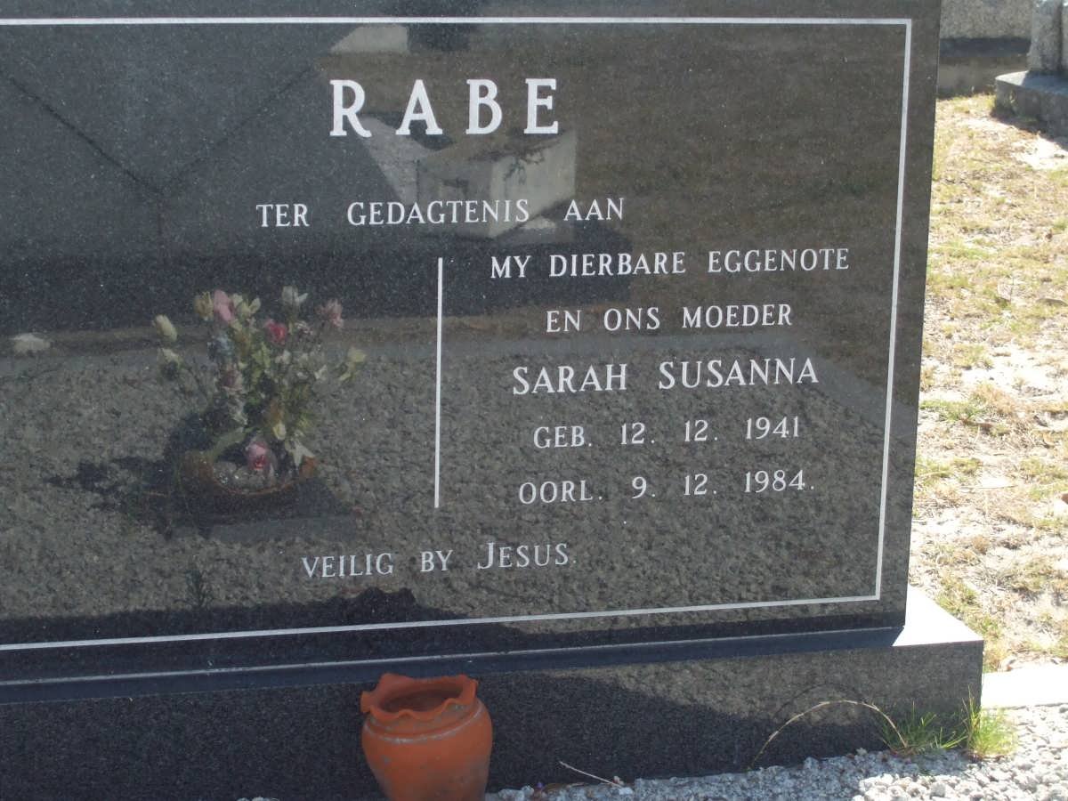 RABE Sarah Susanna 1941-1984