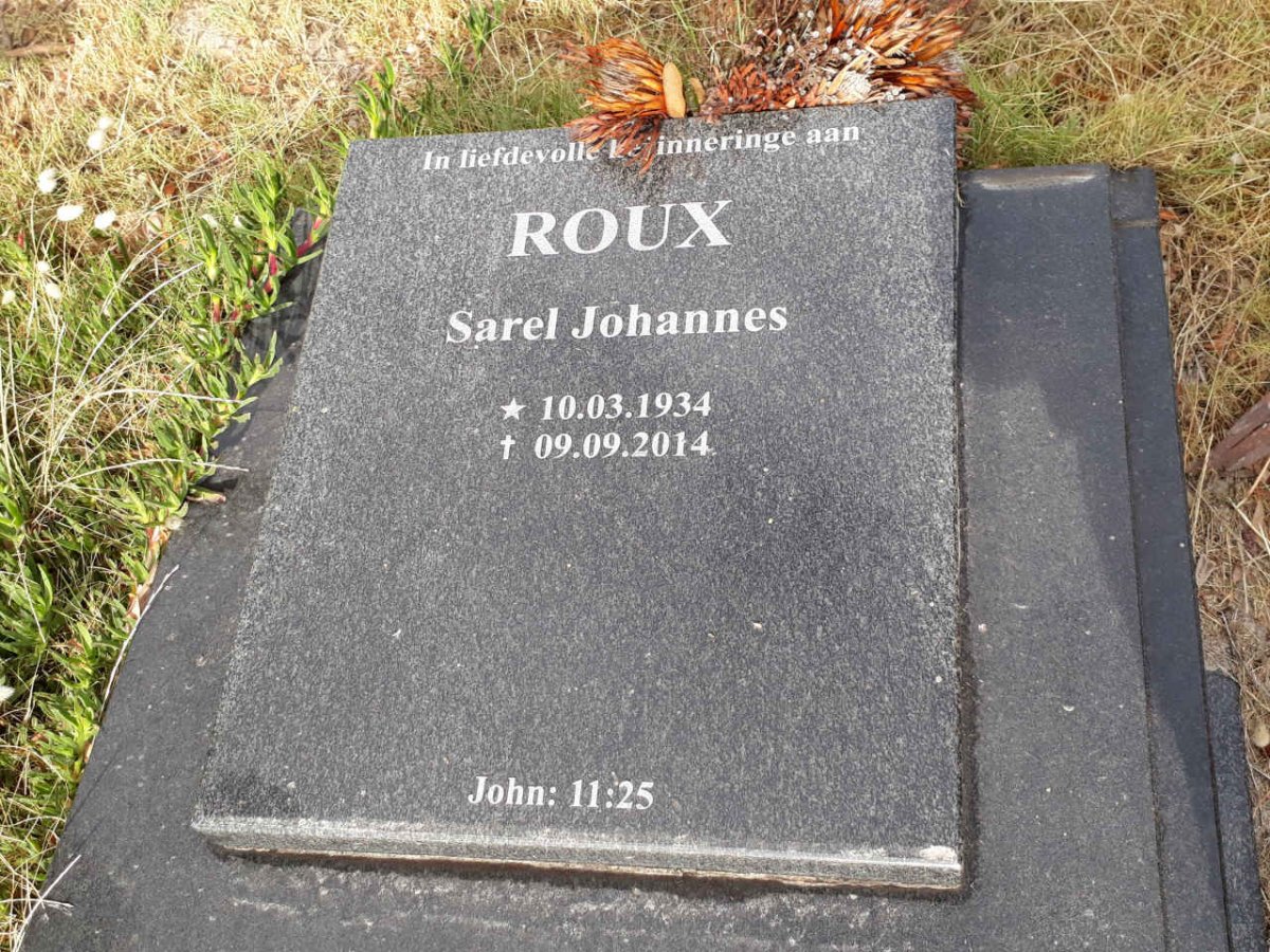 ROUX Sarel Johannes 1934-2014