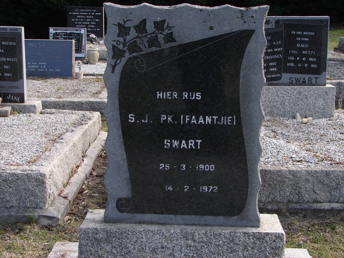 SWART S.J. 1900-1972