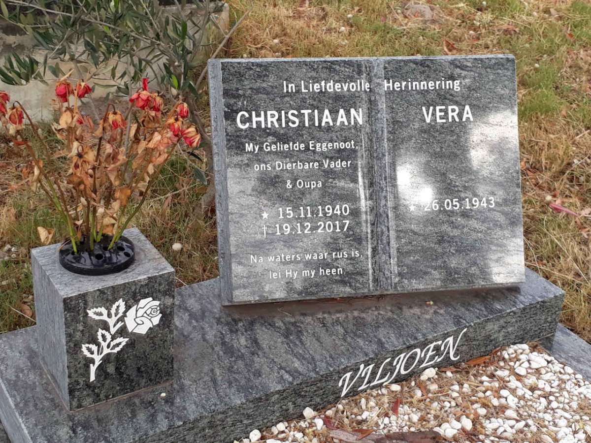 VILJOEN Christiaan 1940-2017 &amp; Vera 1943-