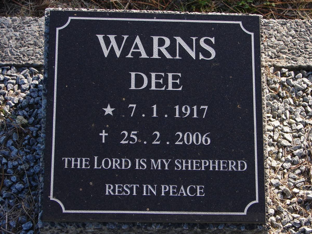 WARNS Dee 1917-2006