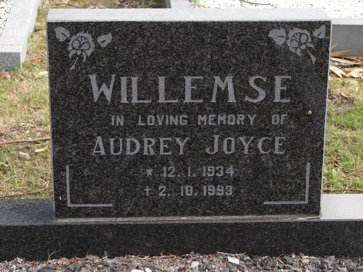 WILLEMSE Audrey Joyce 1934-1993