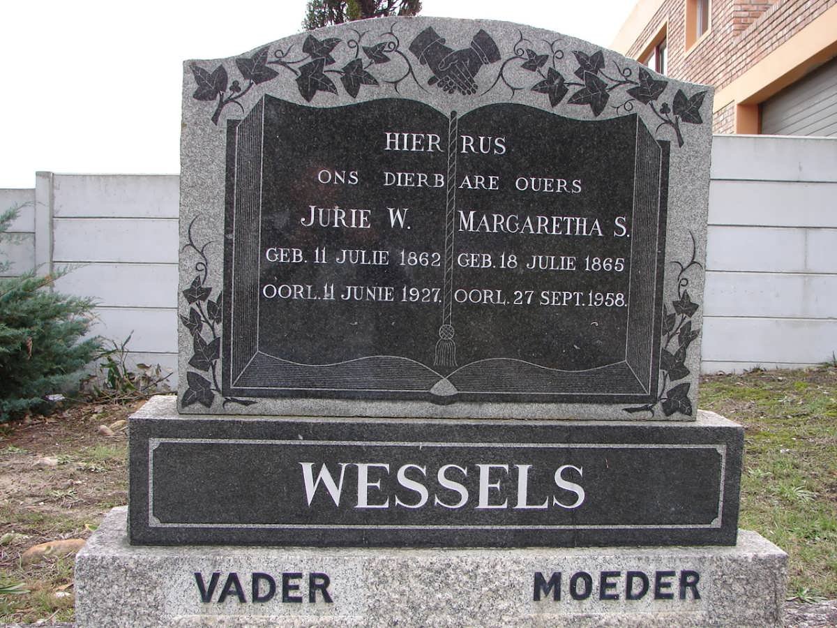 WESSELS Jurie W. 1862-1927 &amp; Margaretha S. 1865-1958