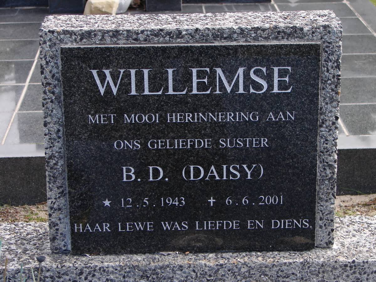 WILLEMSE B.D. 1943-2001