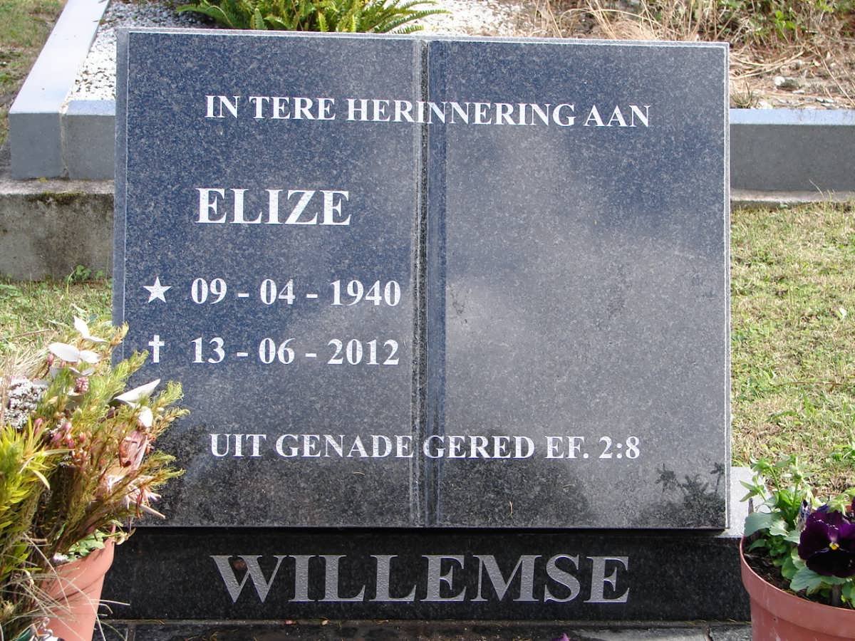 WILLEMSE Elize 1940-2012