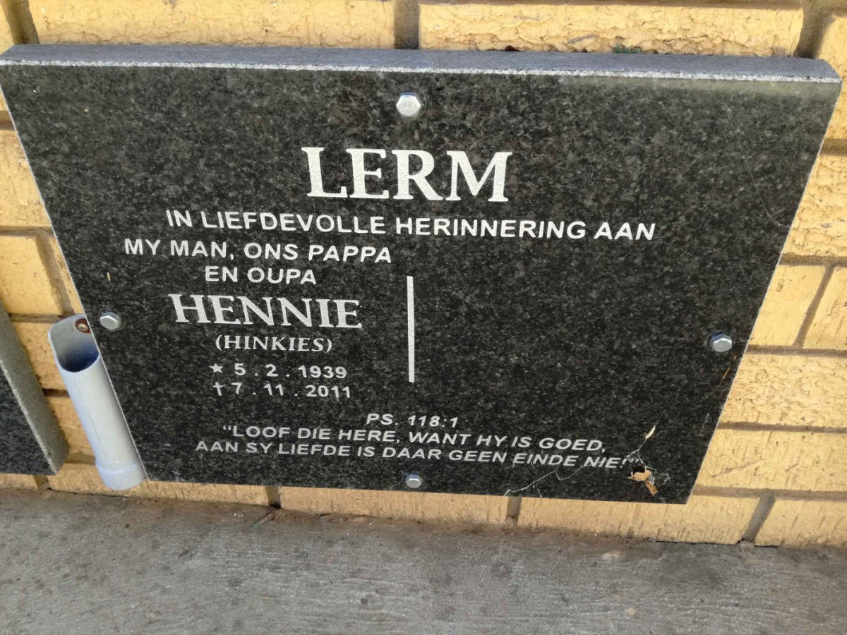 LERM Hennie 1939-2011
