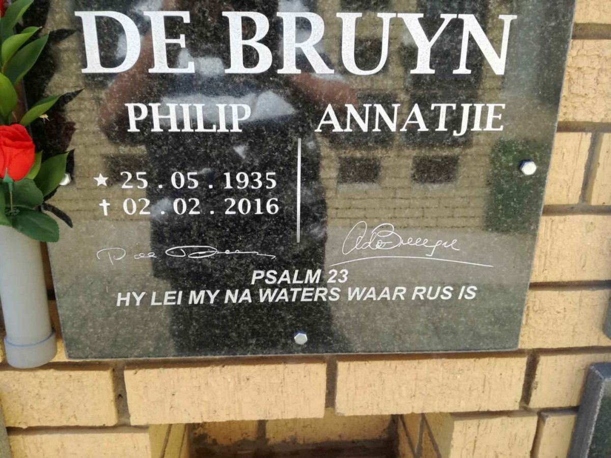 BRUYN Philip, de 1935-2016 &amp; Annatjie