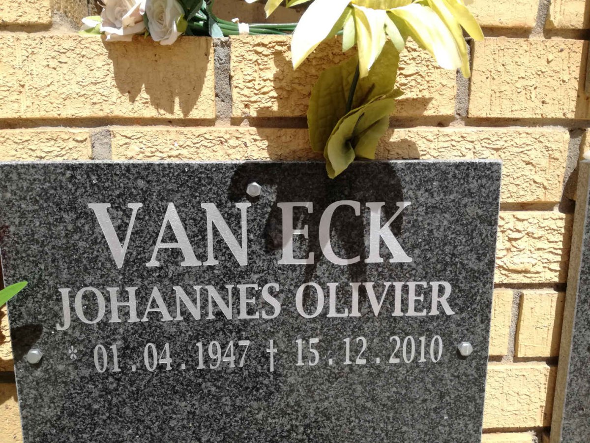 ECK Johannes Olivier, van 1947-2010