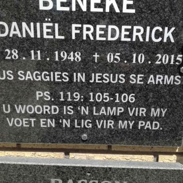 BENEKE Daniël Frederick 1948-2015