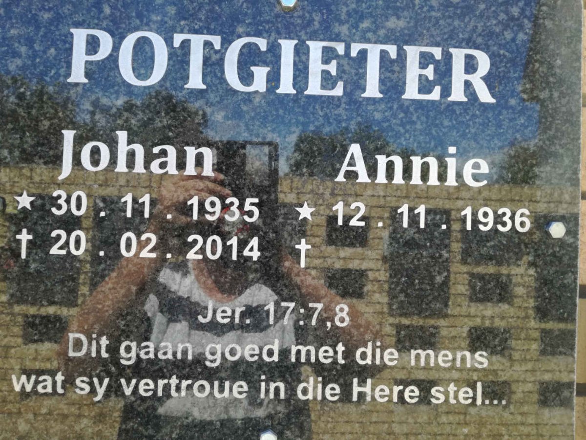 POTGIETER Johan 1935-2014 &amp; Annie 1936-