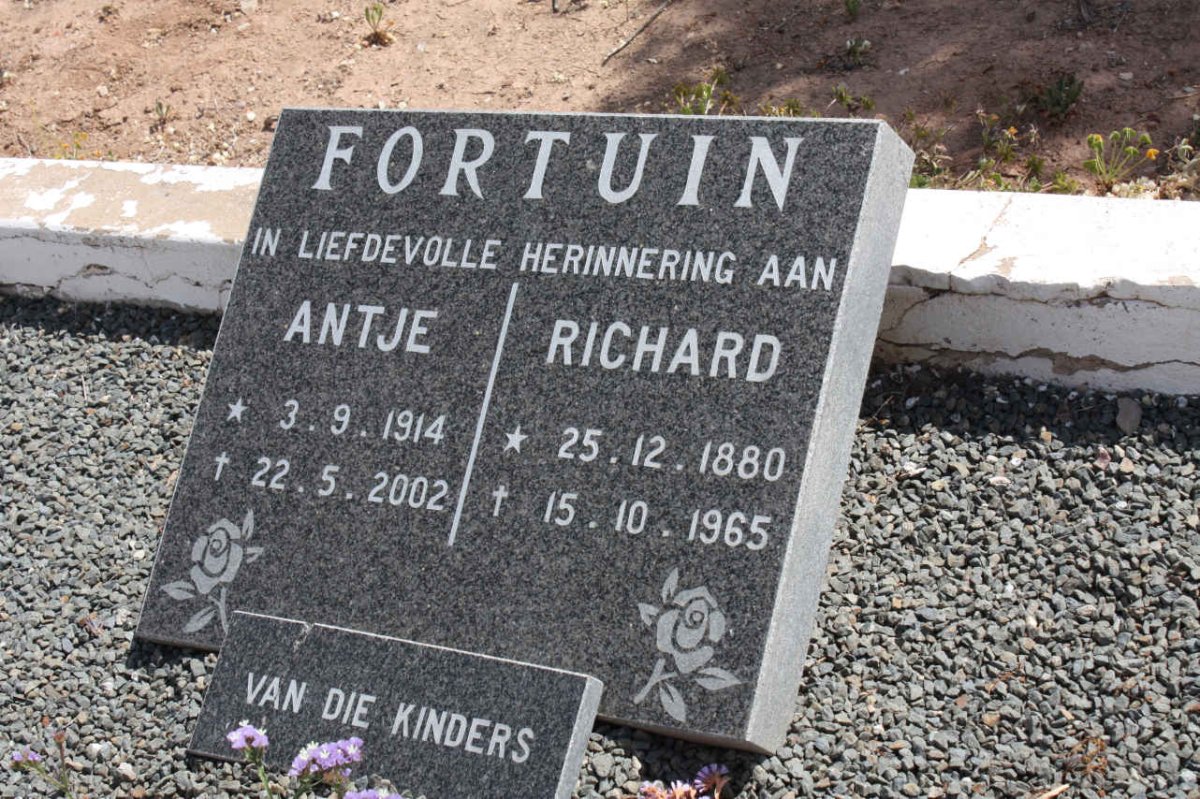 FORTUIN Richard 1880-1965 &amp; Antje  1914-2002