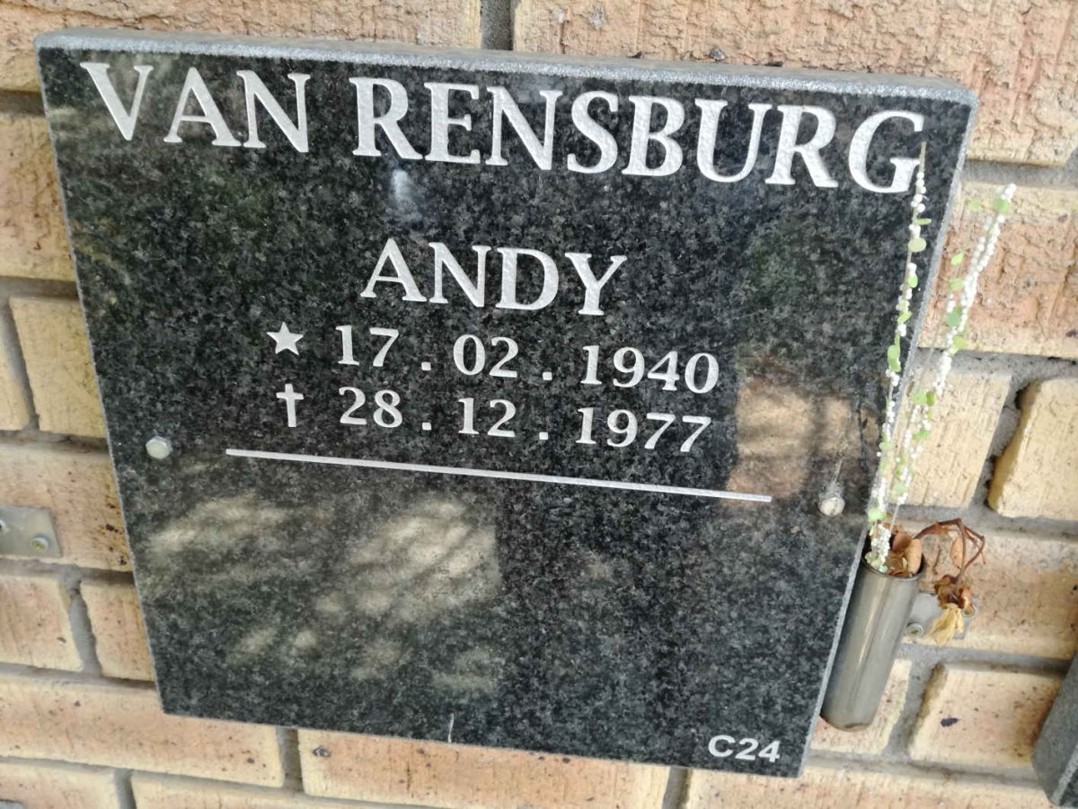 RENSBURG Andy, van 1940-1977