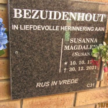 BEZUIDENHOUT Susanna Magdalena 1942-2021
