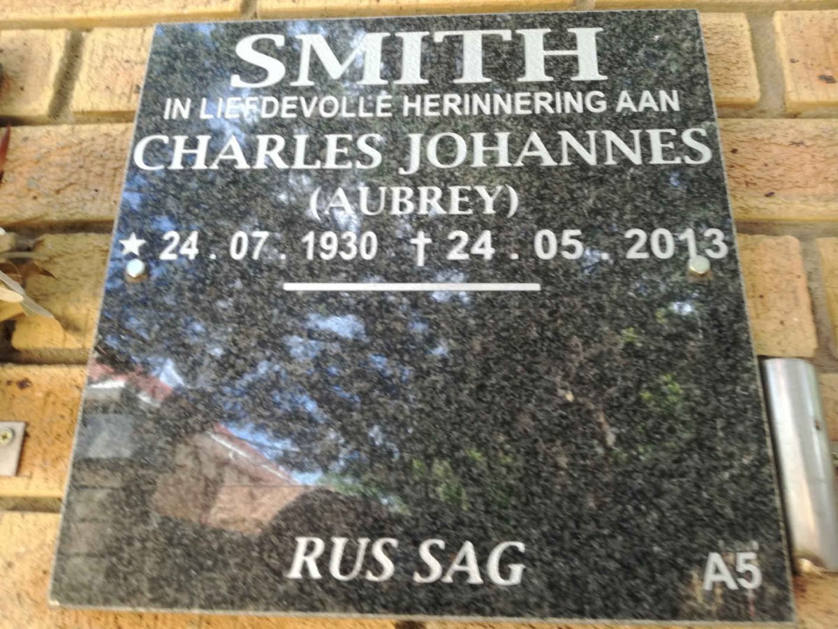 SMITH Charles Johannes 1930-2013