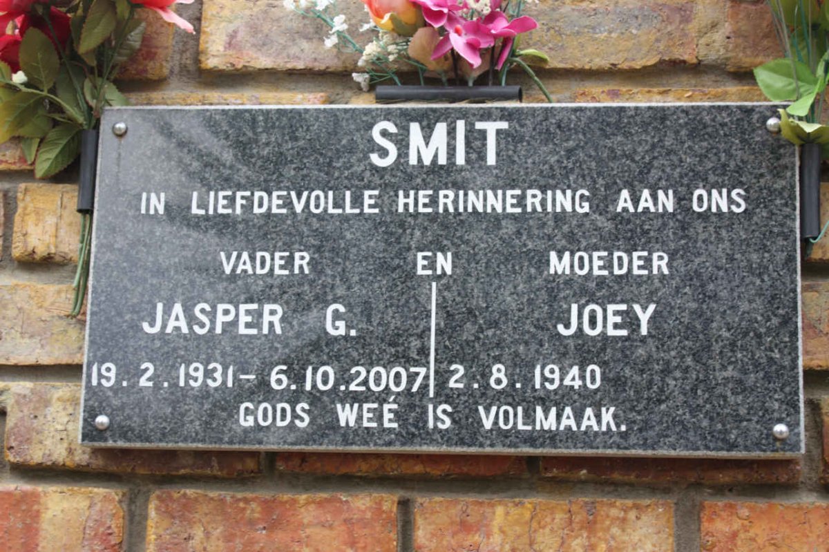 SMIT Jasper 1931-2007 &amp; Joey 1940-