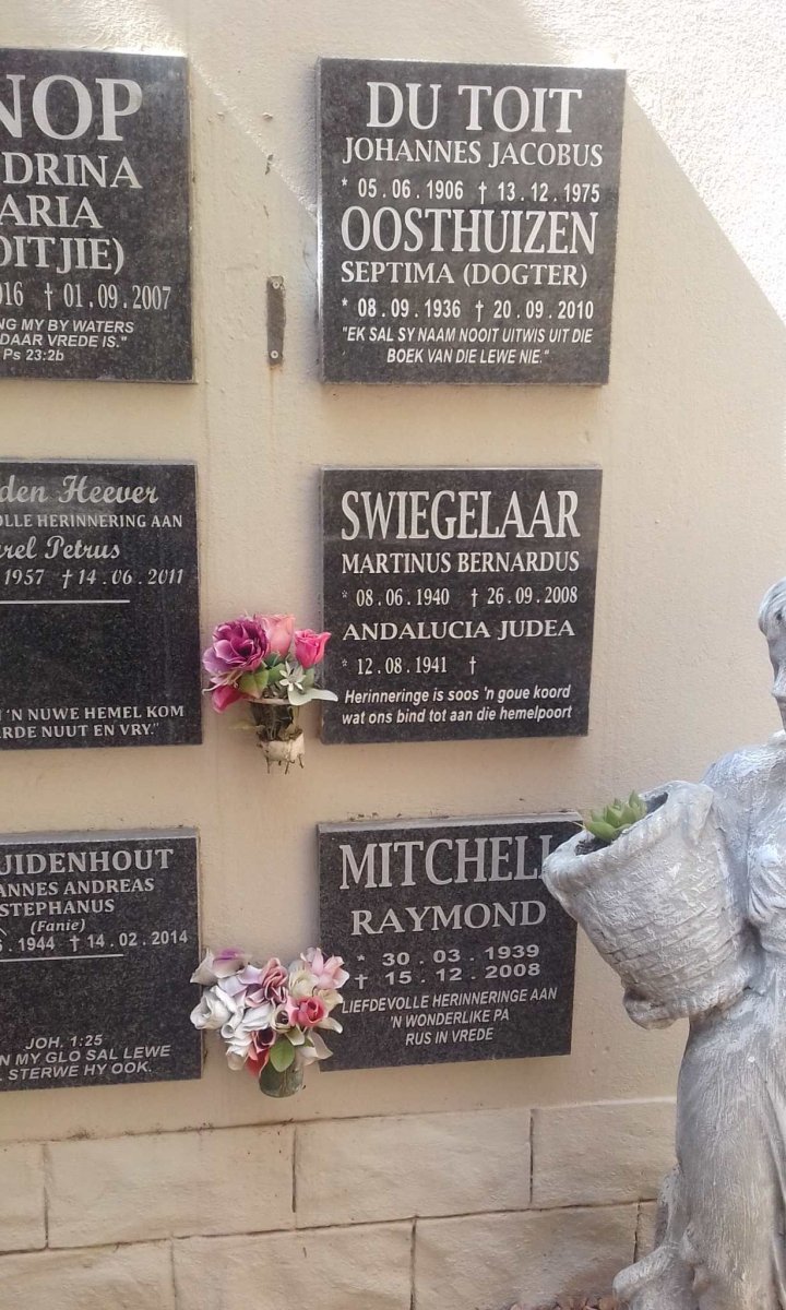 MITCHELL Raymond 1939-2008 :: SWIEGELAAR Martinus Bernardus 1940-2008 &amp; Andalucia Judea 1941-