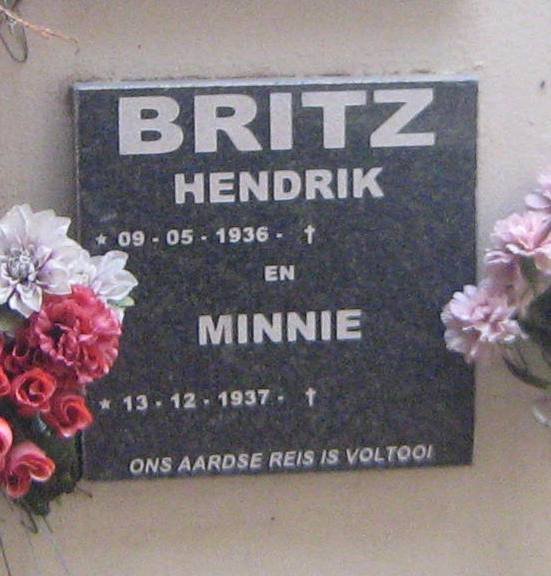 BRITZ Hendrik 1936- &amp; Minnie 1937-