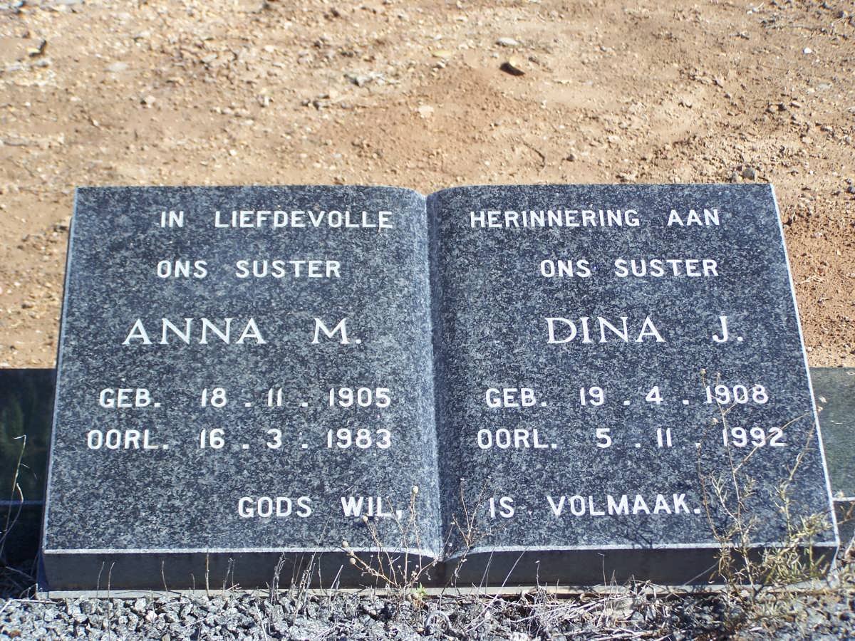 ? Anna M. 1905-1983 :: ? Dina J. 1908-1992