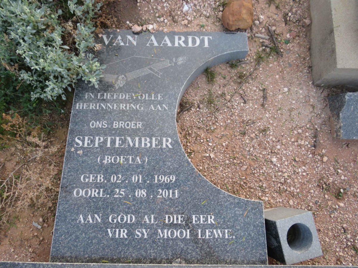 AARDT September, van 1969-2011