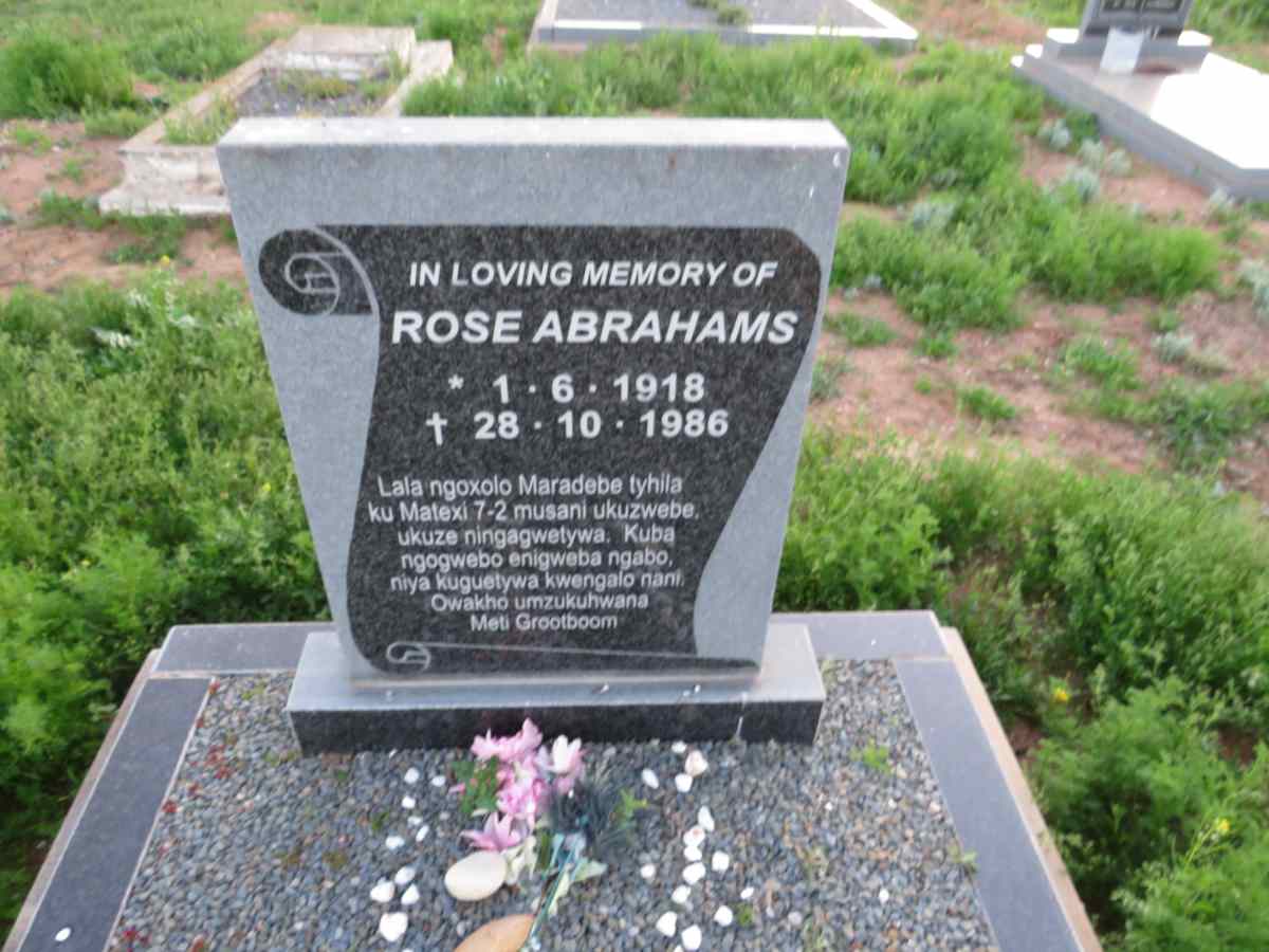 ABRAHAMS Rose 1918-1986