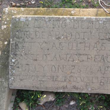 AGULHAS Katy 1927-?