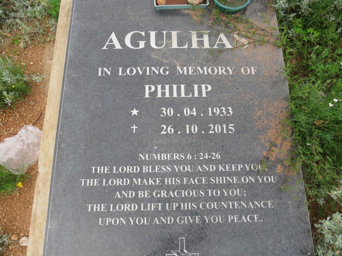 AGULHAS Philip 1933-2015