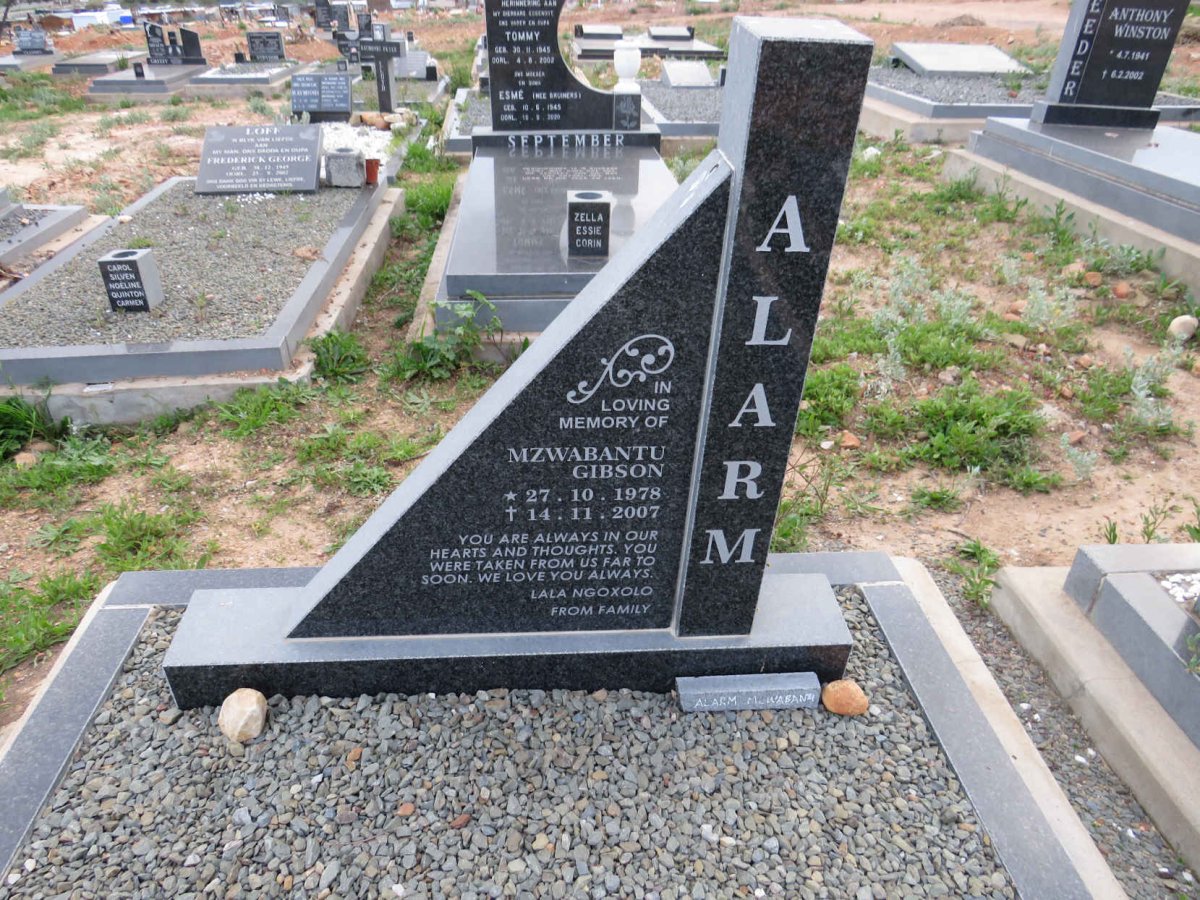 ALARM Mzwabantu Gibson 1978-2007