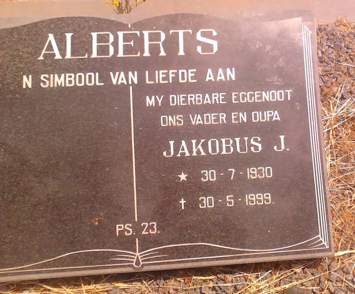 ALBERTS Jakobus J. 1930-1999