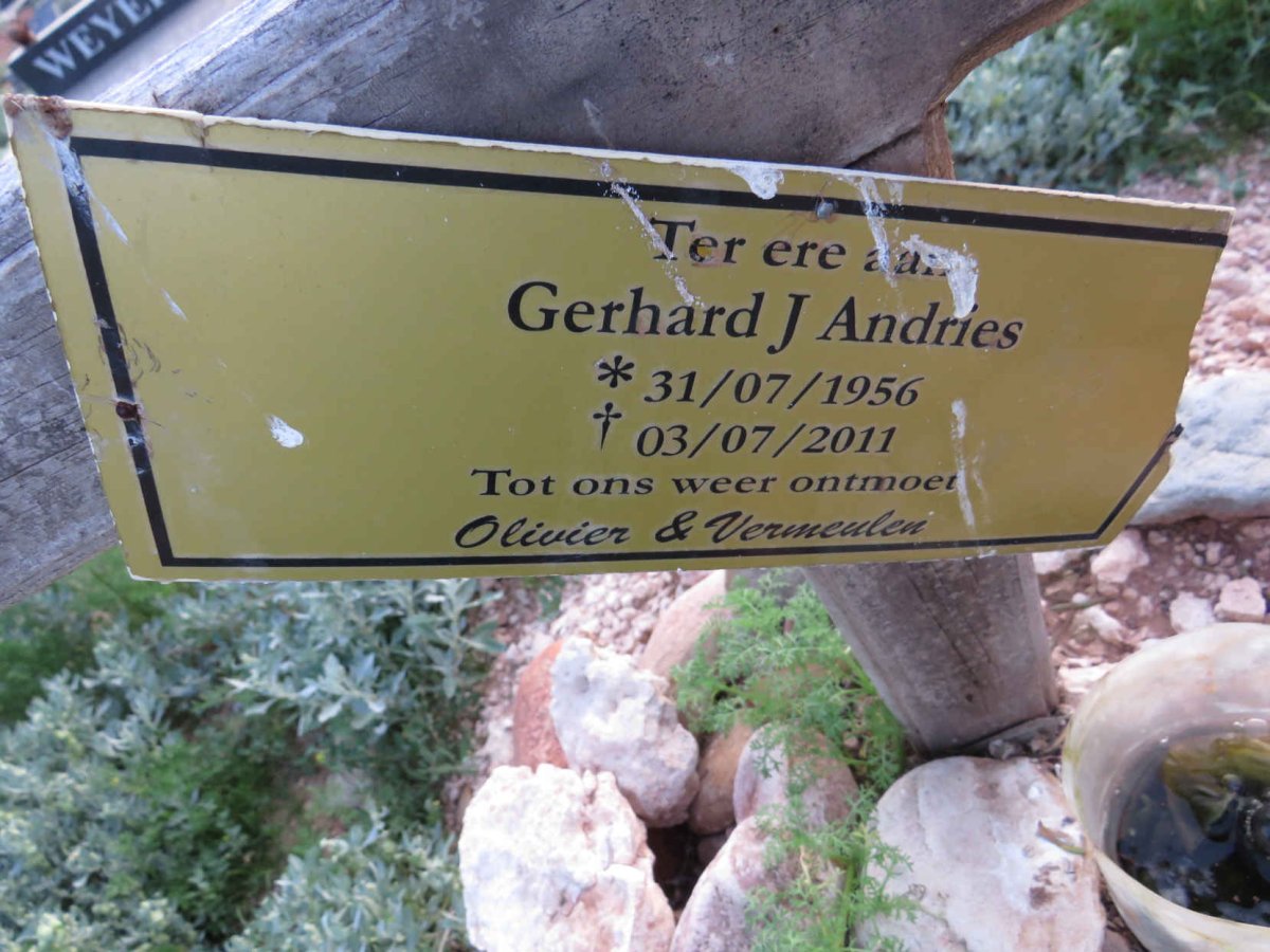 ANDRIES Gerhard J. 1956-2011