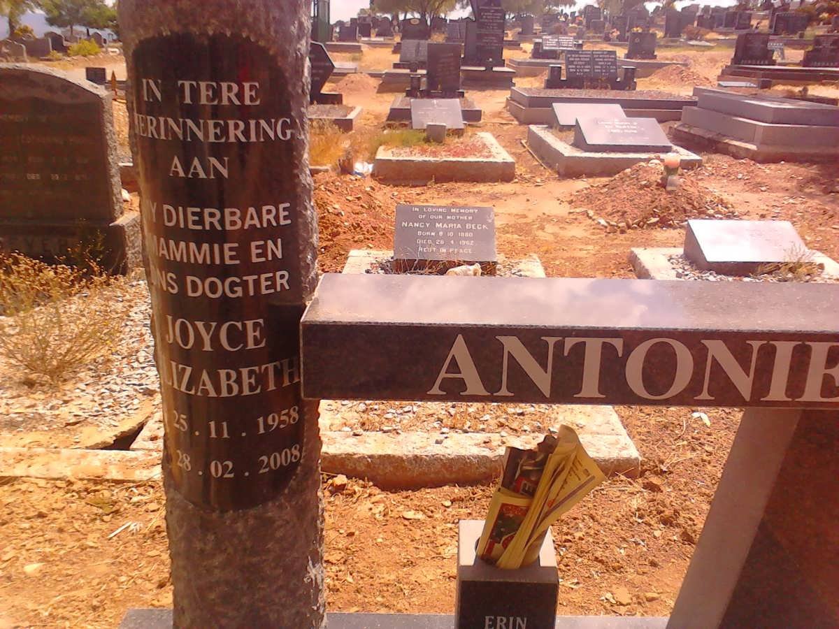 ANTHONIE Joyce Elizabeth 1958-2008