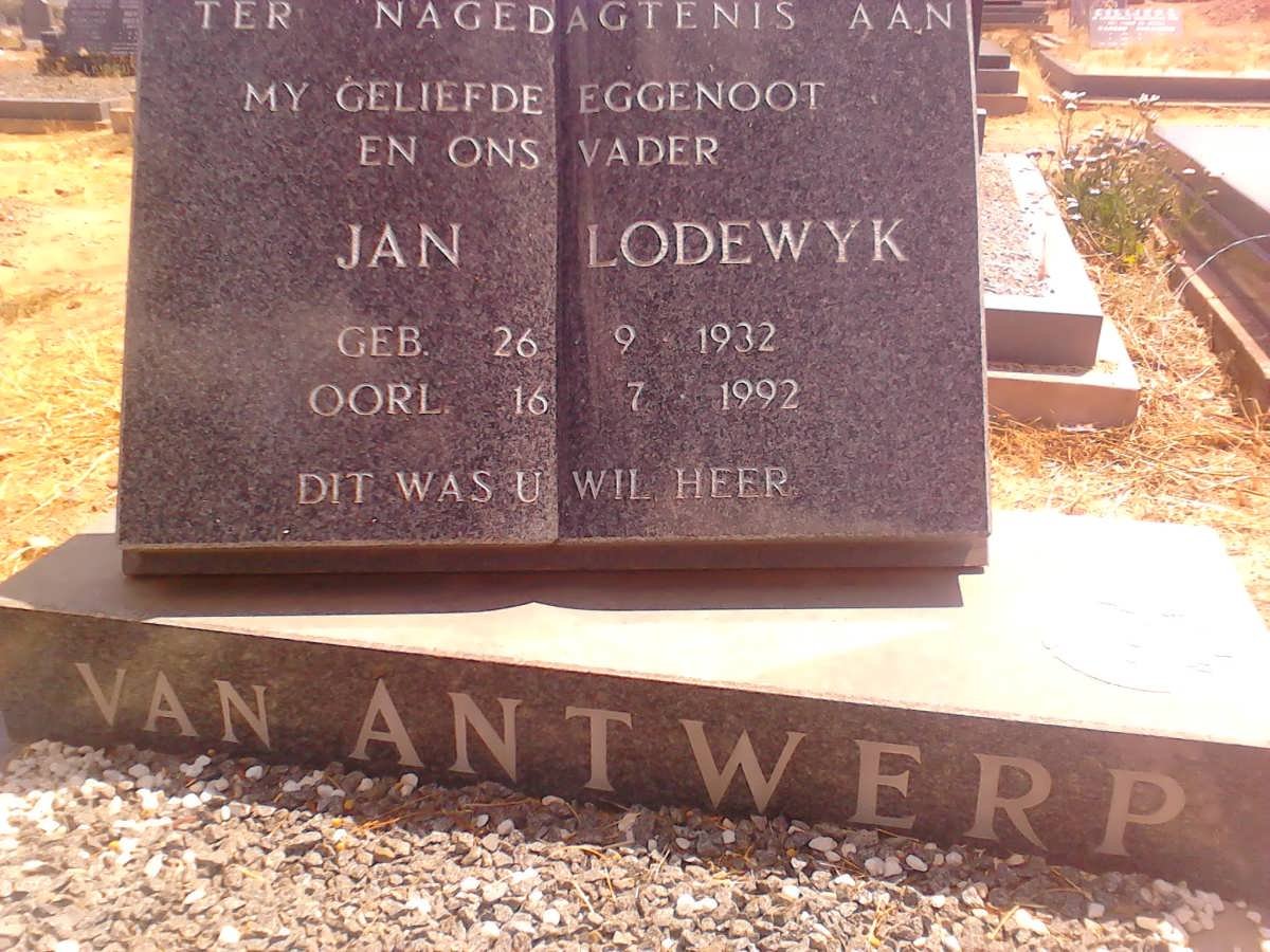 ANTWERP Jan Lodewyk, van 1932-1992