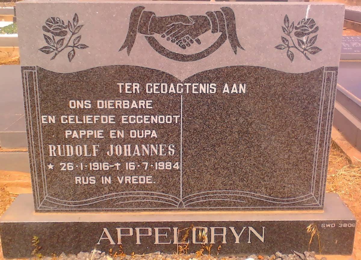 APPELGRYN Rudolf Johannes  1916-1984