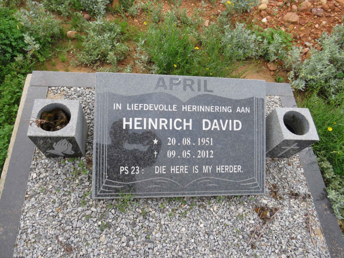 APRIL Heinrich David 1951-1012