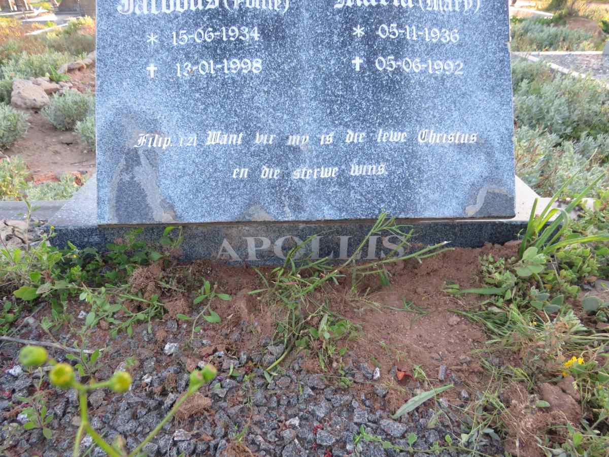 APOLLIS Jacobus 1934-1998 & Maria 1936-1992_2