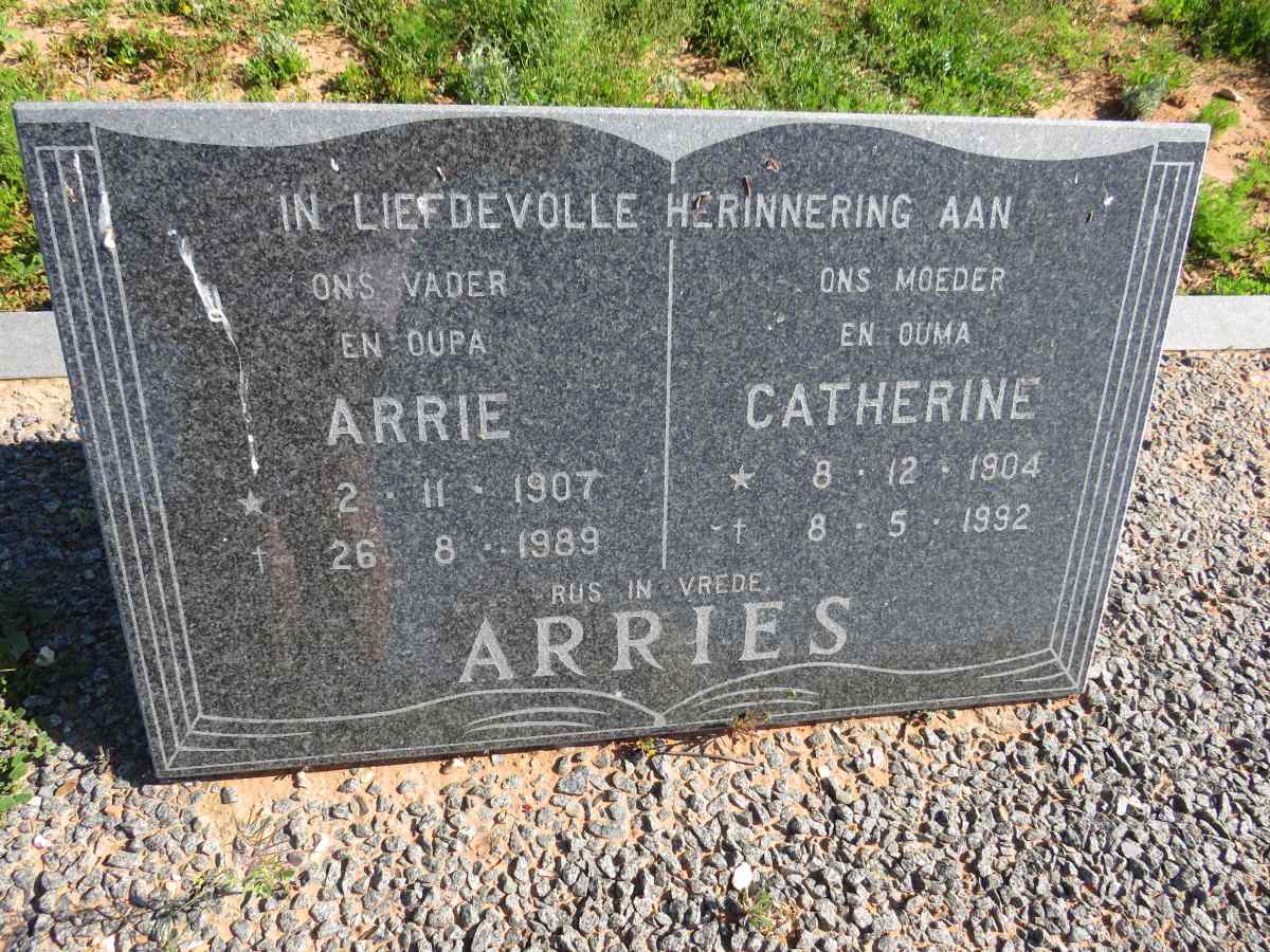 ARRIES Arrie 1907-1989 & Catherine 1904-1992