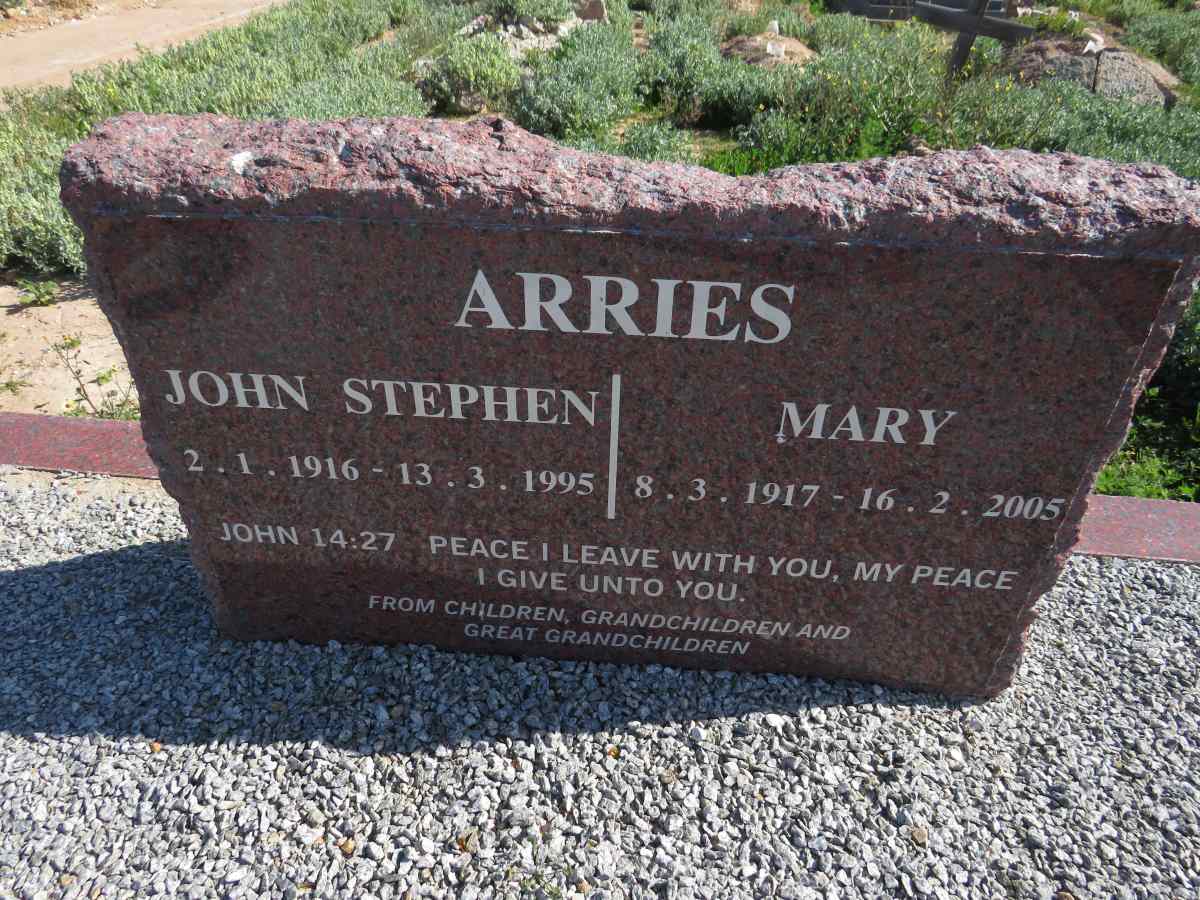 ARRIES John Stephen 1916-1995 & Mary 1917-2005