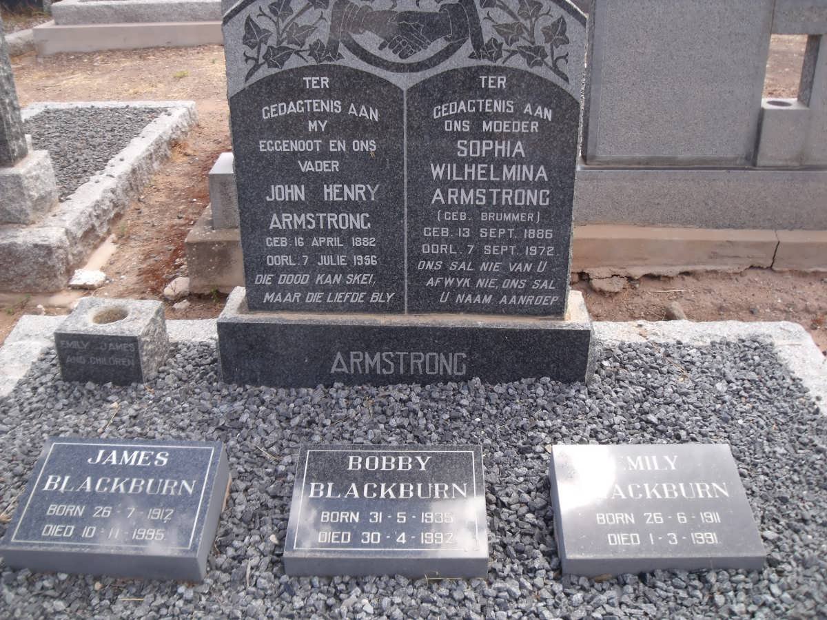 ARMSTRONG John Henry 1882-1956 &amp; Sophia Wilhelmina BRUMMER 1886-1972