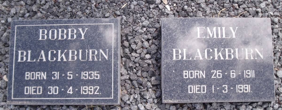 BLACKBURN Bobby 1935-1992 :: BLACKBURN Emily 1911-1991
