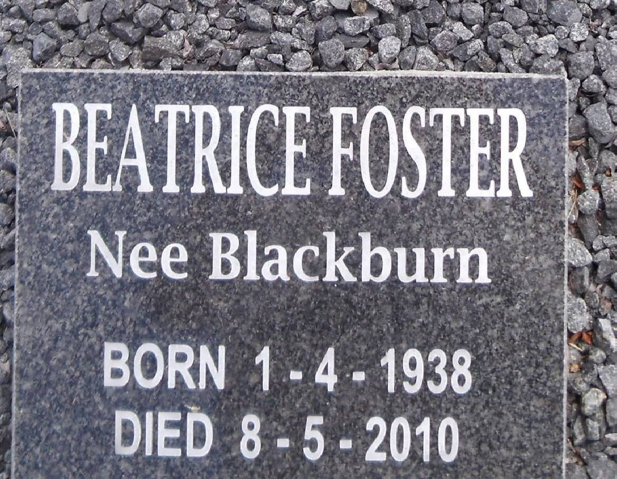 FOSTER Beatrice nee BLACKBURN 1938-2010